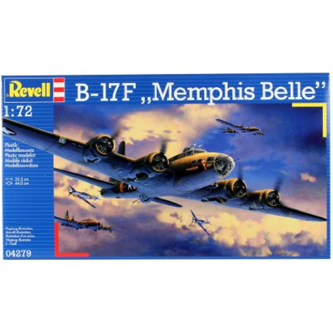 Revell B-17F Memphis Belle 1:72 Scale Plastic Model Kit - 235 Pieces