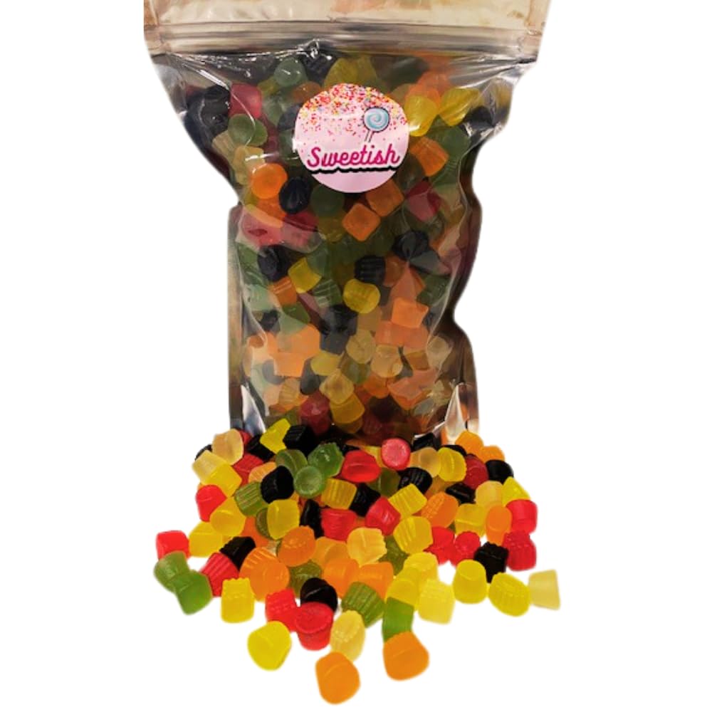 Sweetish Midget Gems 1kg Bulk Gummy Candy - Resealable Sharing Pouch
