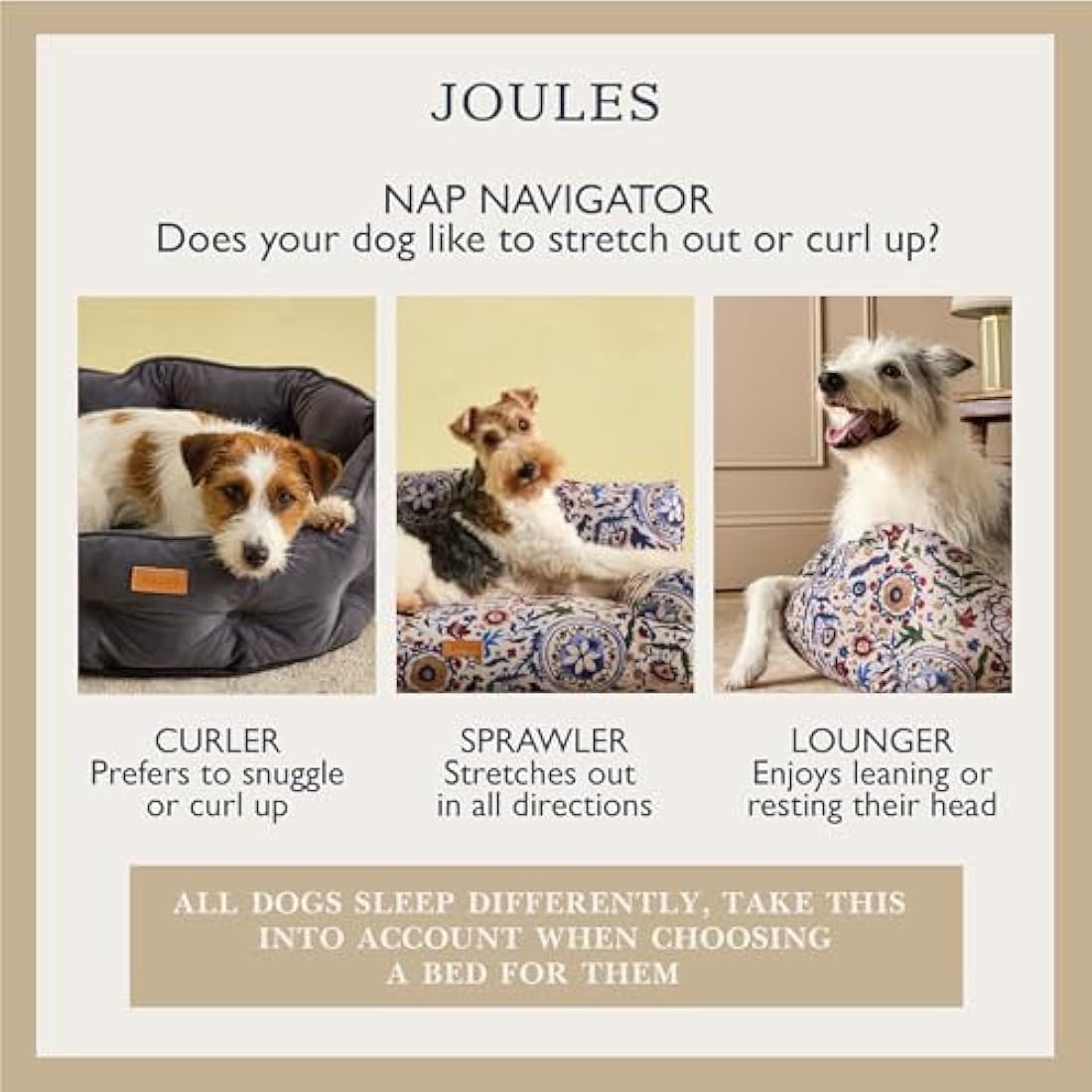 Rosewood x Joules Festival Floral Dog Bed – Luxury Padded Box Bed