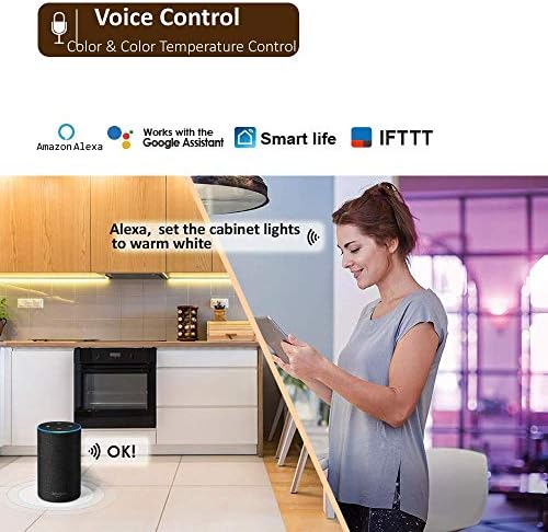 Smart LED Under Cabinet Lights – WiFi Voice Control 3-Bar Kit