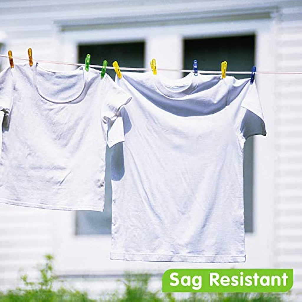 Jolof Store 30m Heavy Duty Steel Core Clothes Line - White PVC Cover