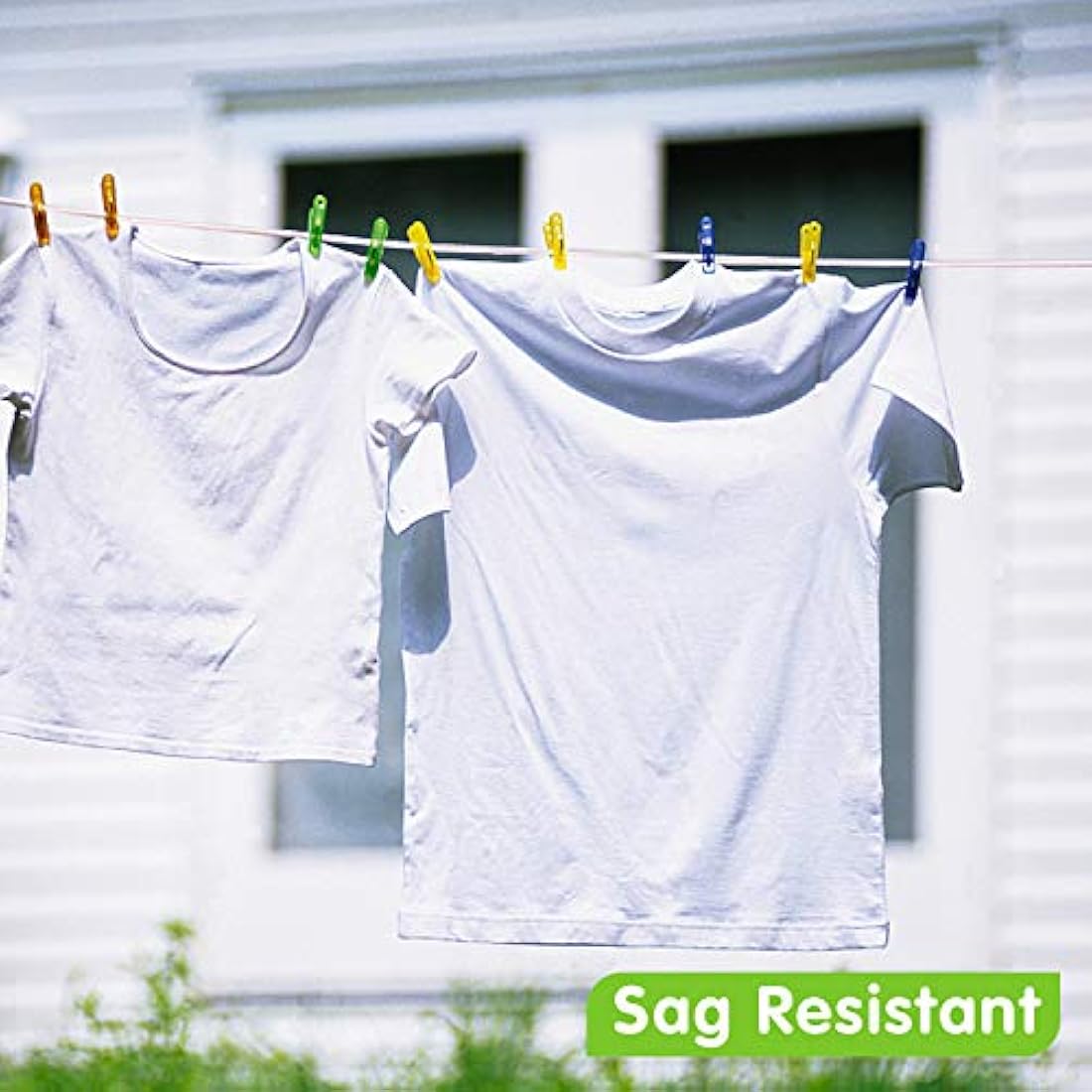 Jolof Store 30m Heavy Duty Steel Core Clothes Line - White PVC Cover