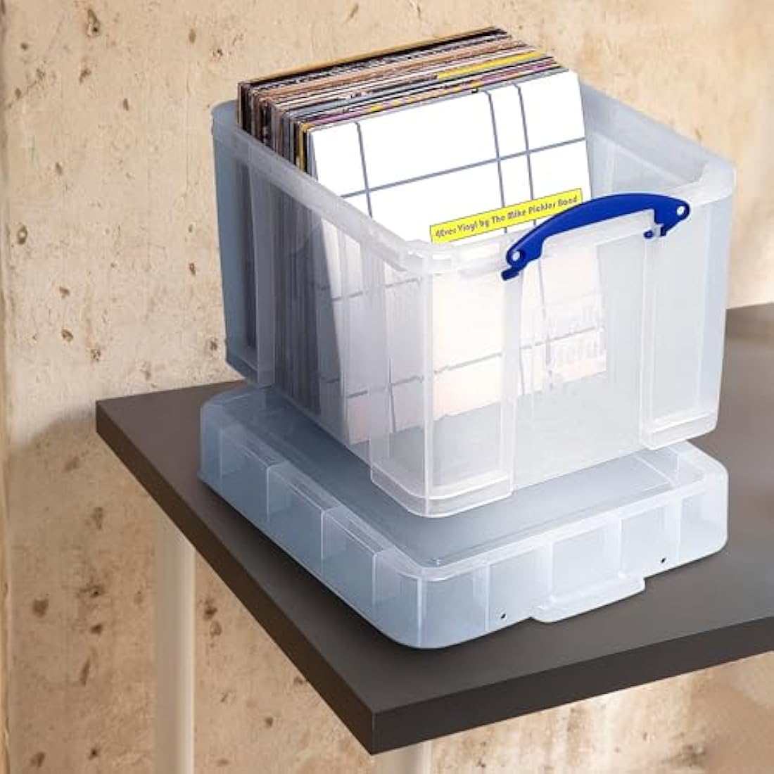 Really Useful Box 35L Vinyl LP Storage Box with XL Lid - 3 Pack