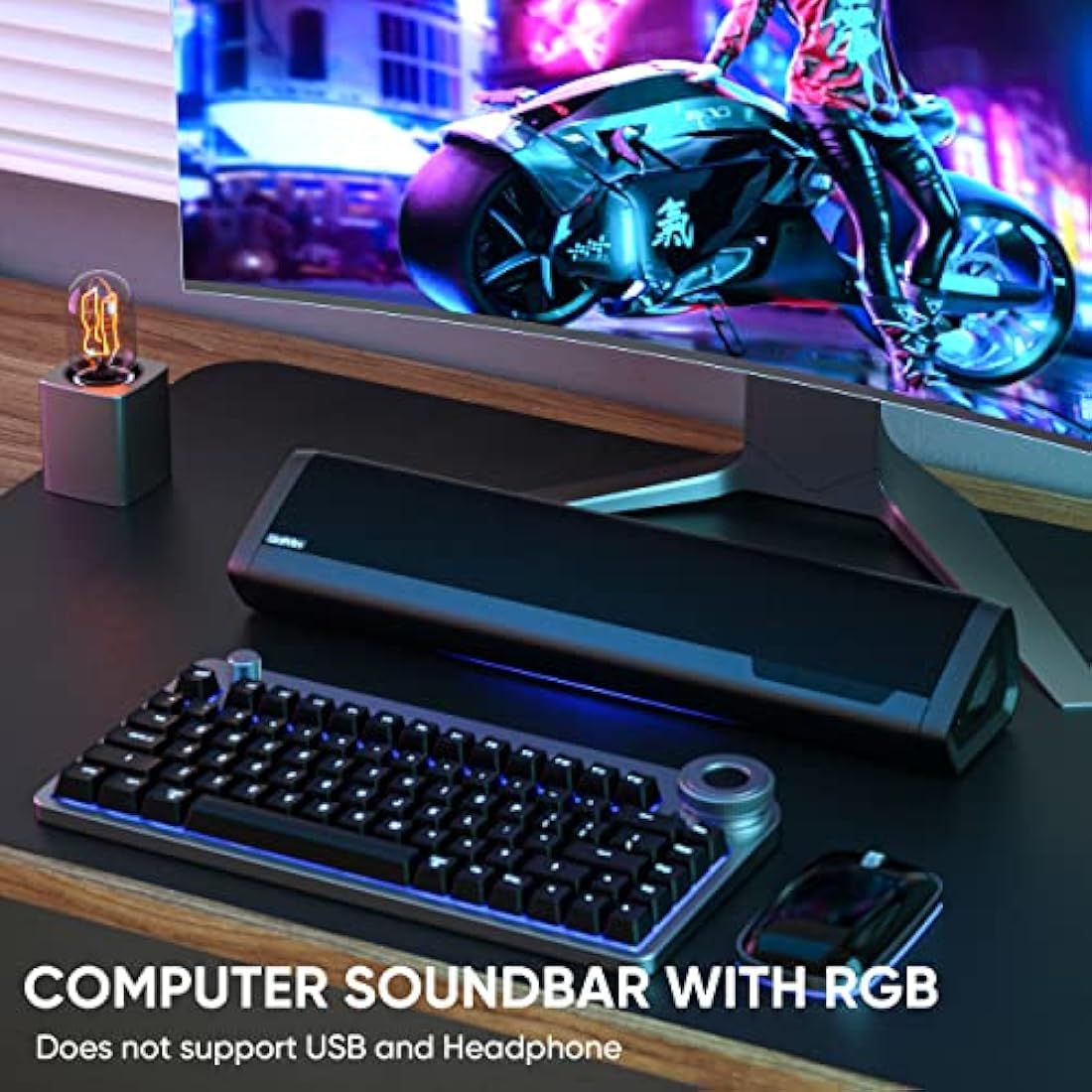Saiyin 17-Inch Small TV Sound Bar – Bluetooth 5.3 Compact Desktop Speaker