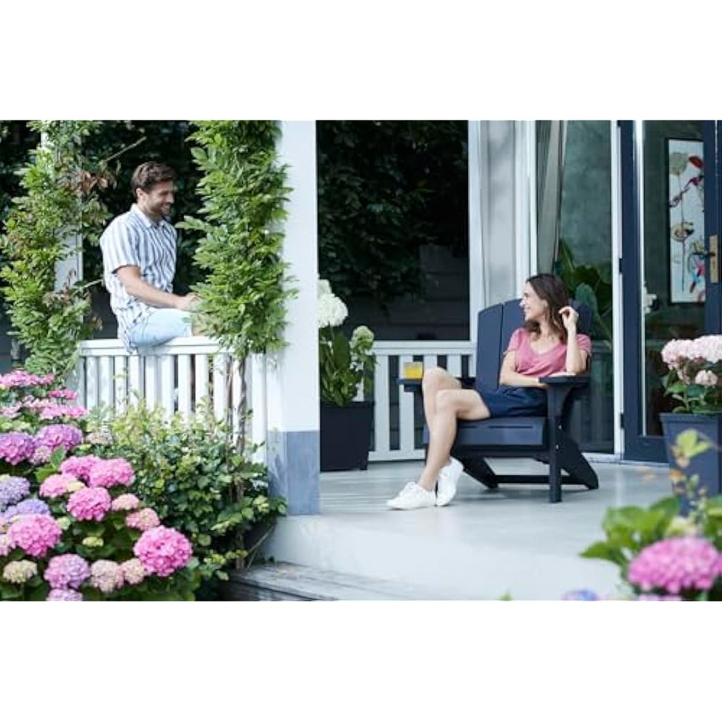 Keter Alpine Adirondack Garden Chair – Weatherproof Graphite Grey