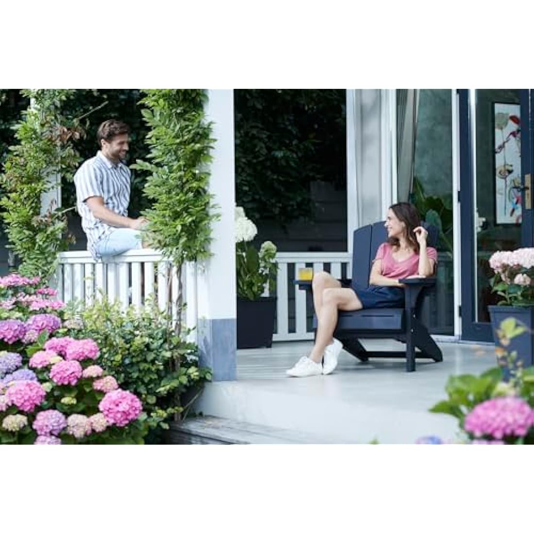 Keter Alpine Adirondack Garden Chair – Weatherproof Graphite Grey