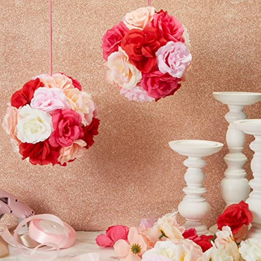 Juvale 60 Pack Silk Carnation Flower Heads for Crafts - 6 Colors, 7cm