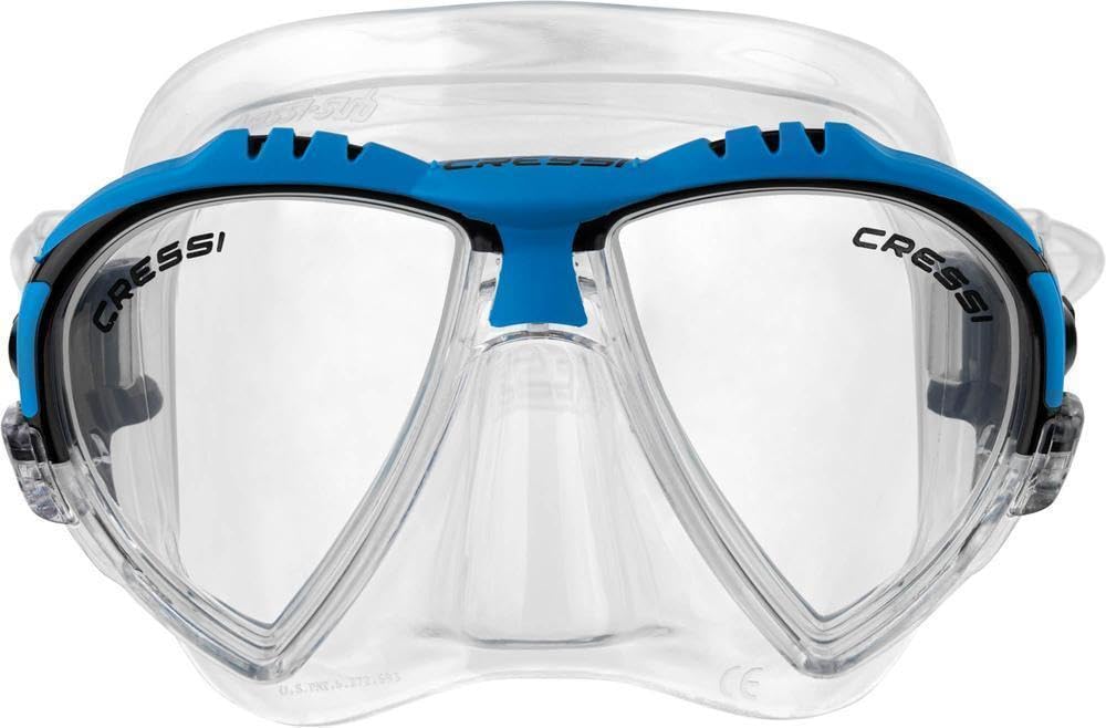 Cressi Matrix Snorkeling and Scuba Diving Mask – Low Volume, Blue