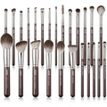Jessup 25pcs Professional Makeup Brushes Set | Premium Synthetic - Brown