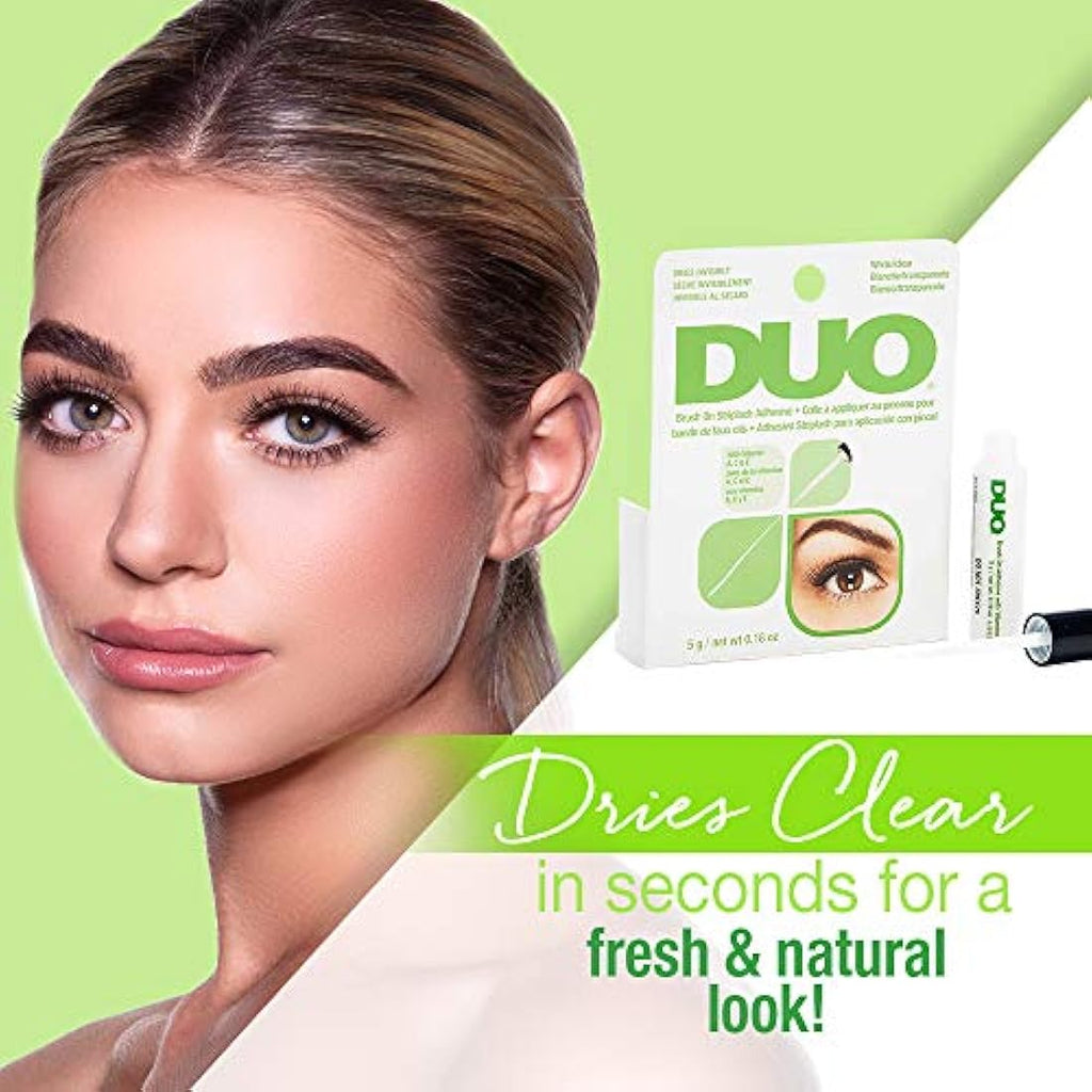 Duo Brush On Striplash Adhesive – Latex Free Clear Lash Glue, 5g