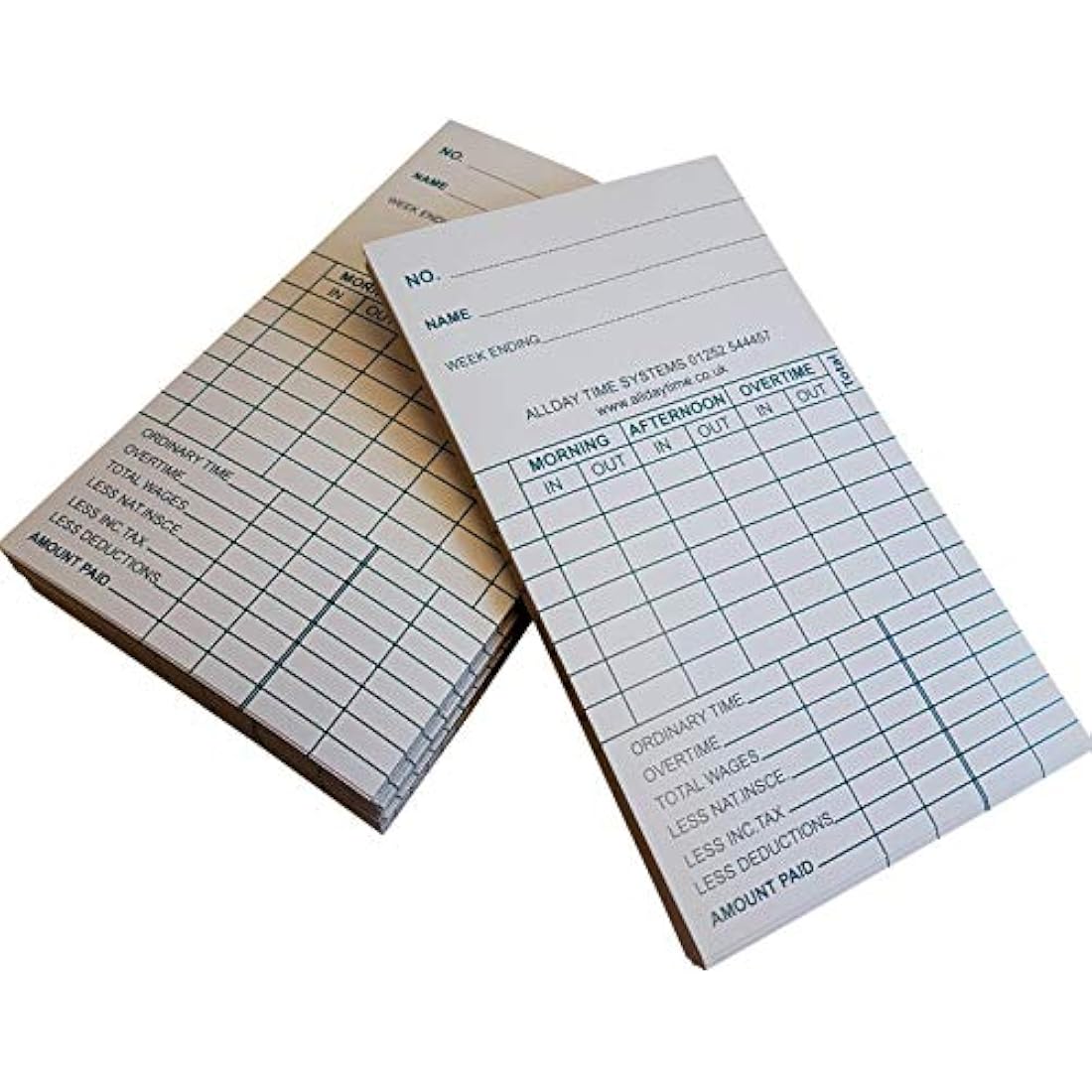 Jolof Store Weekly Time Clock Cards | 1000 Pack | 85x140mm Timecards