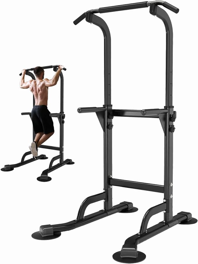 Leiblsufo Power Tower Dip Station – Adjustable Pull Up Bar Home Gym