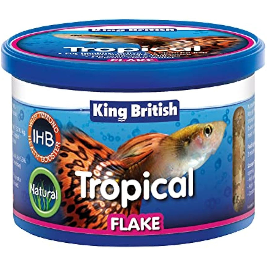 King British Tropical Fish Flake Food with Immuno Health Booster – 28g