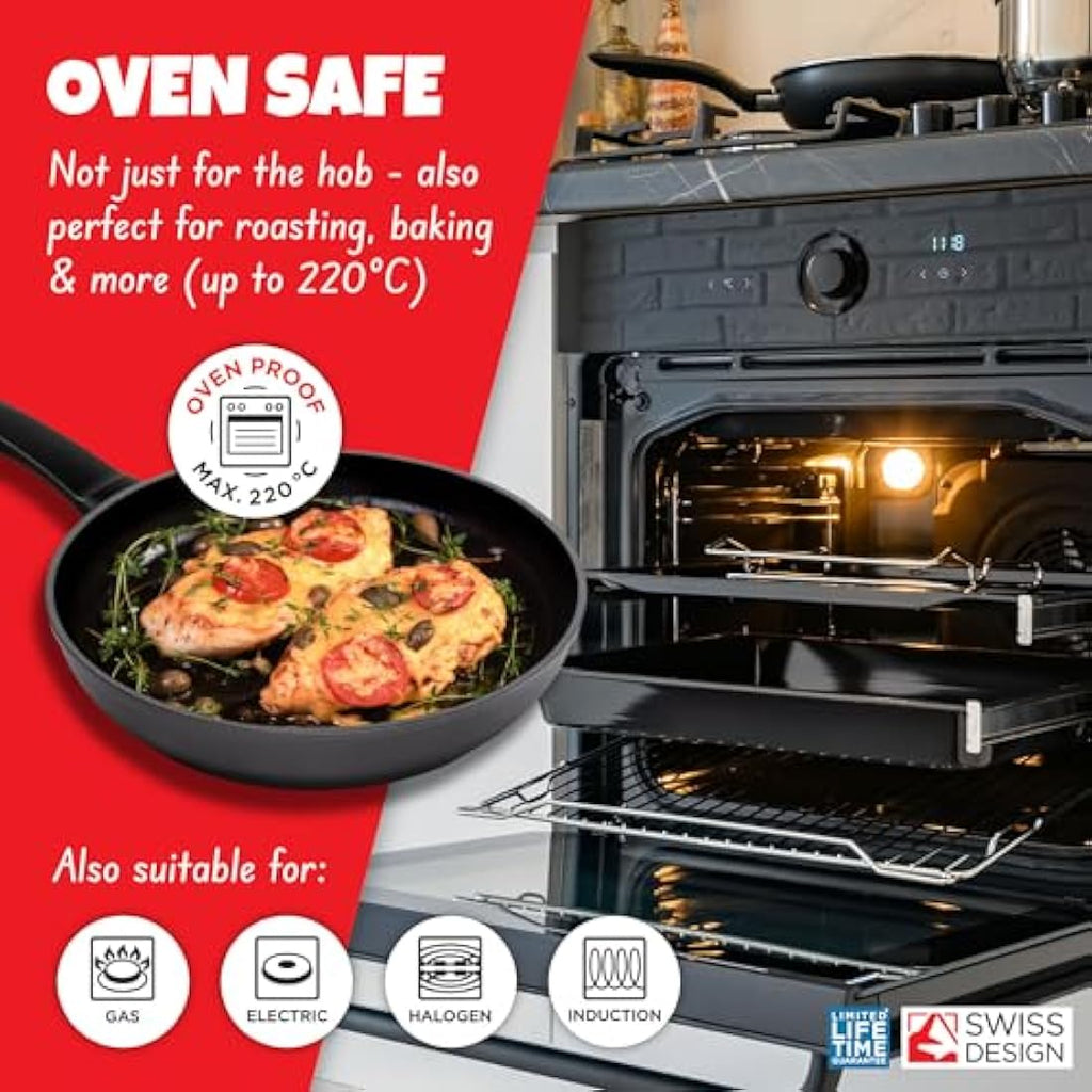 Kuhn Rikon Easy Induction Non-Stick Frying Pan - 24cm Aluminium