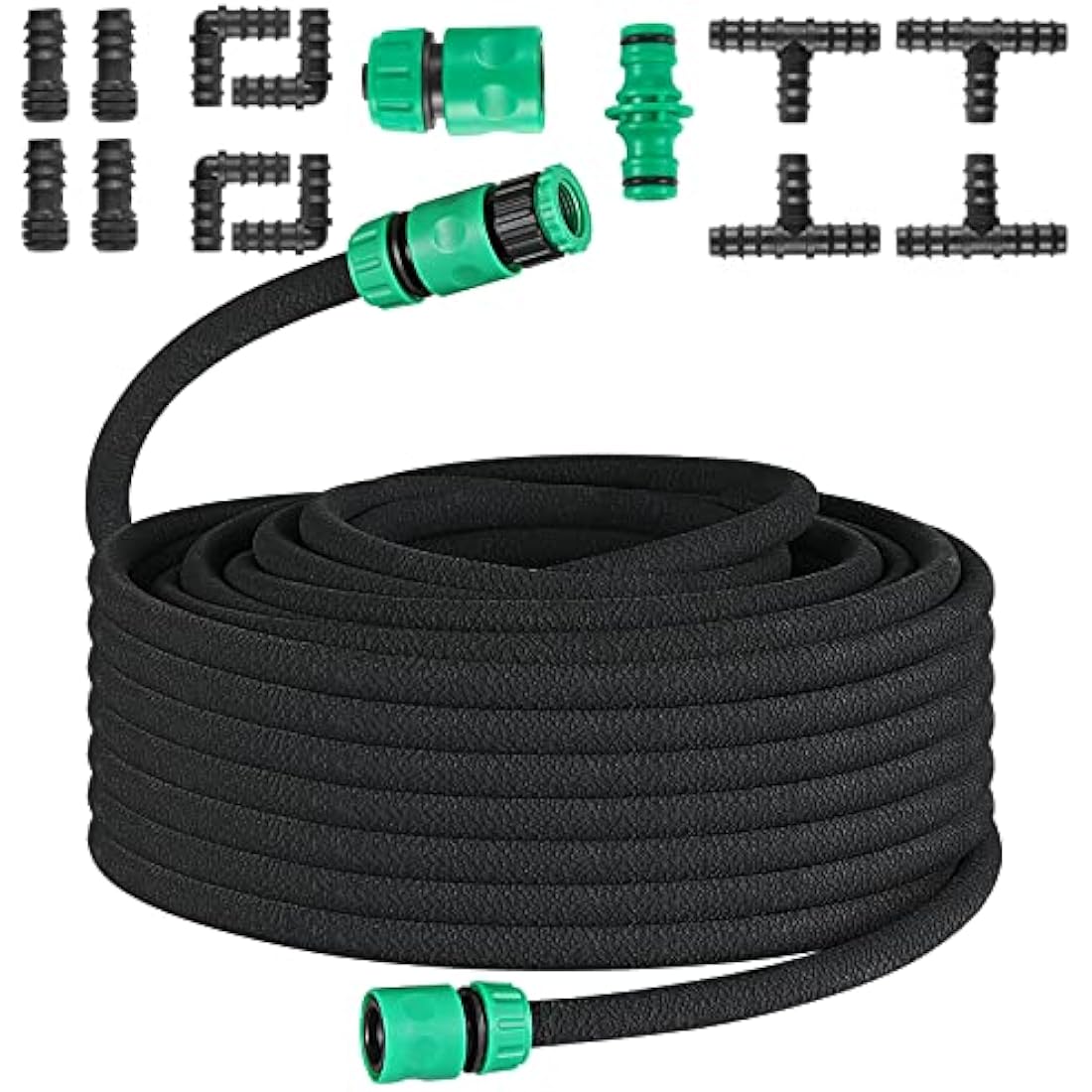 50M Drip Soaker Hose Set | 1/2 Inch Porous Garden Pipe