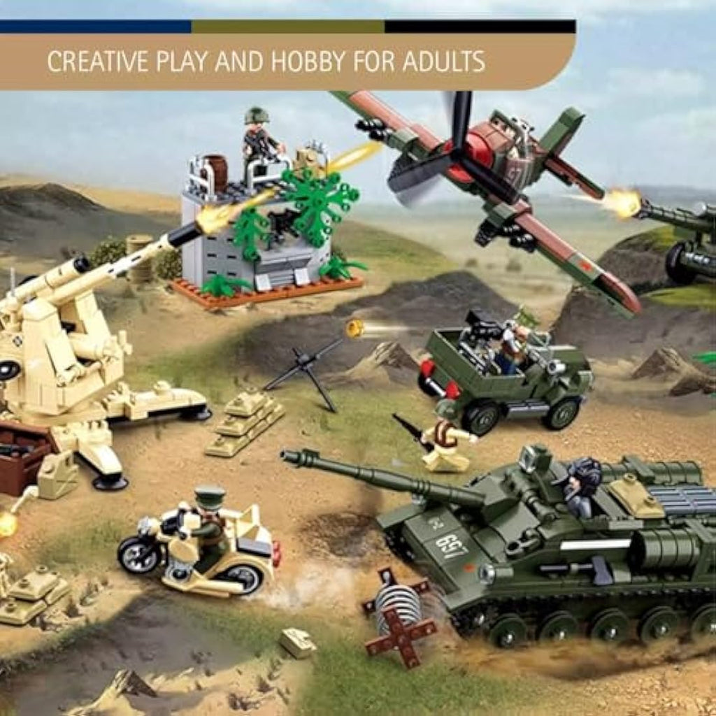 Sluban WWII Battle of Kursk Military Building Blocks Set - 998 Pieces
