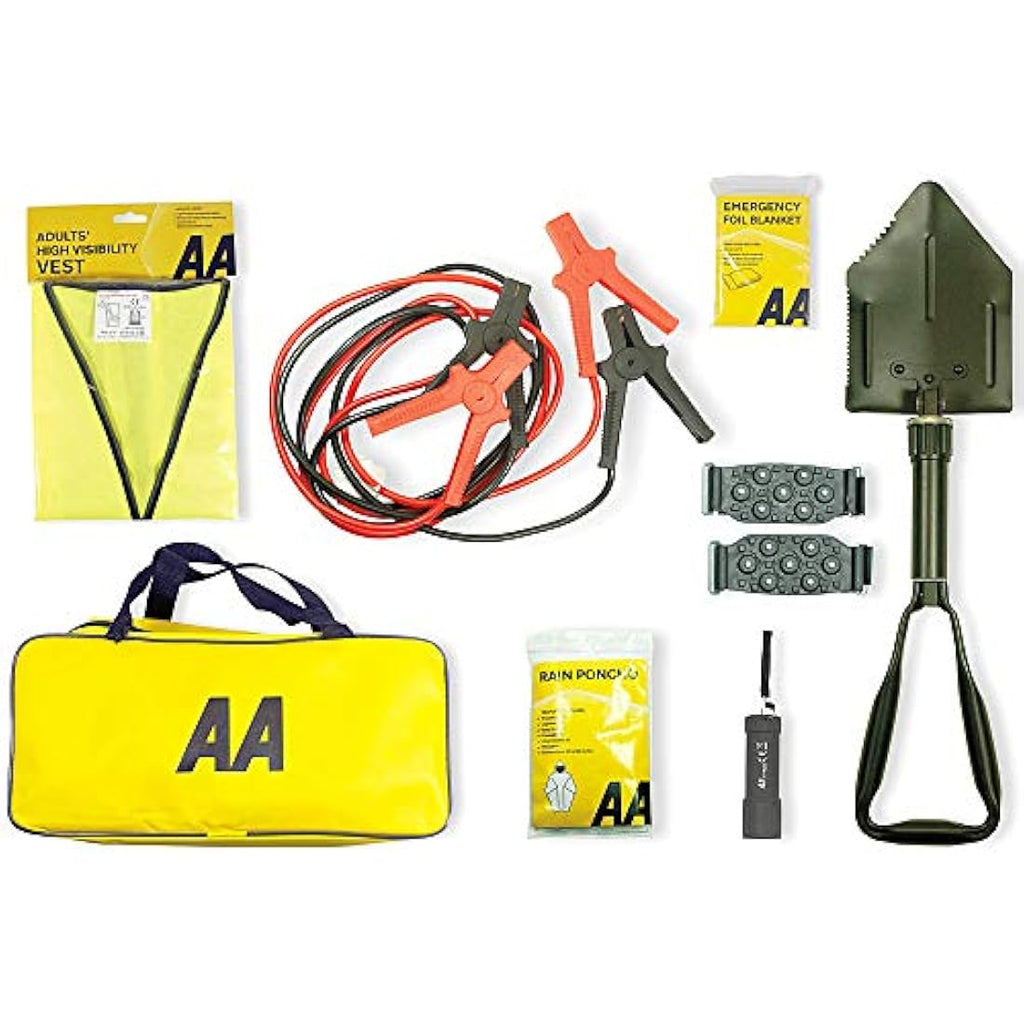 AA Emergency Winter Car Kit – 7-Piece Roadside Safety Set with Shovel