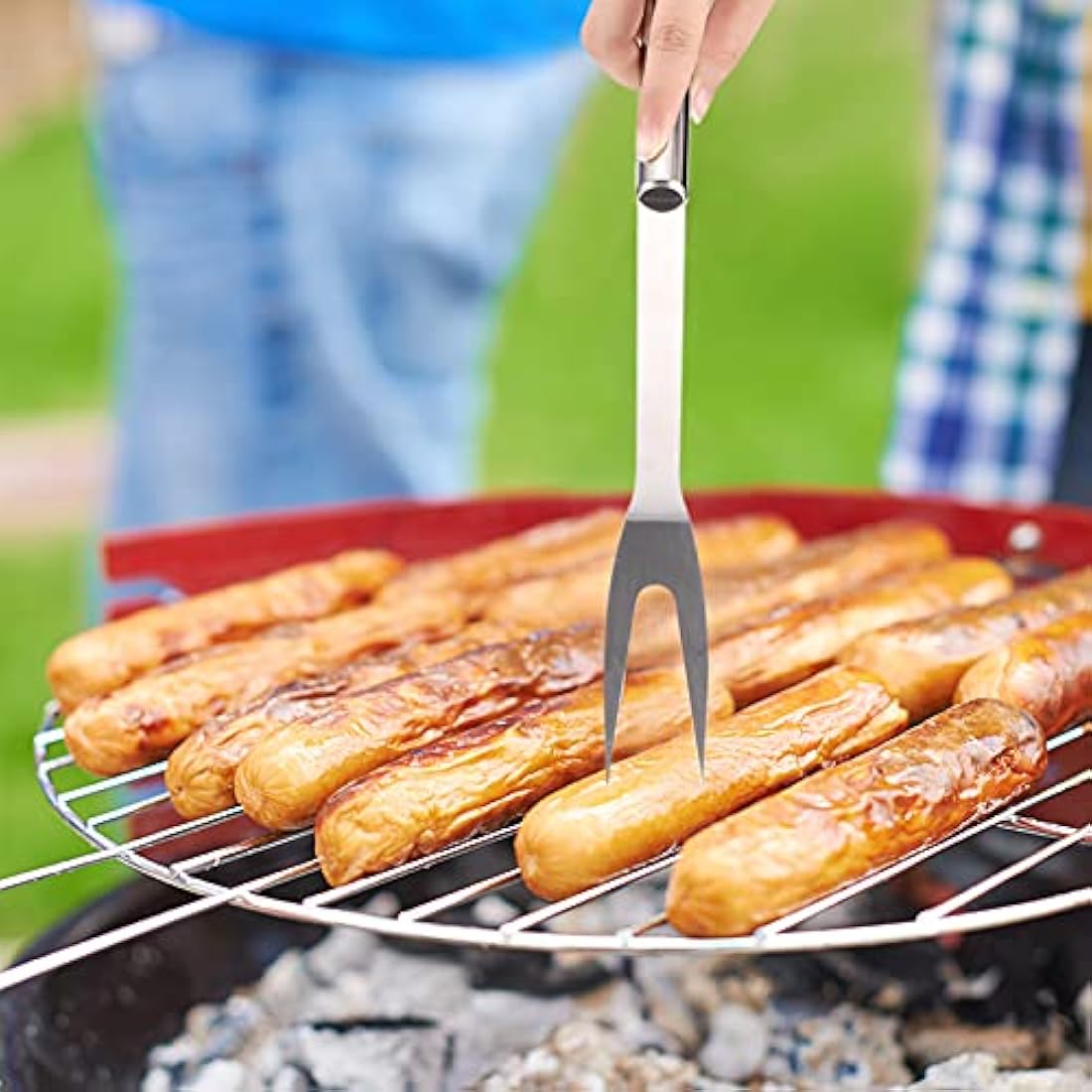 Jolof Store 3-Piece Stainless Steel BBQ Tool Set with Storage Bag