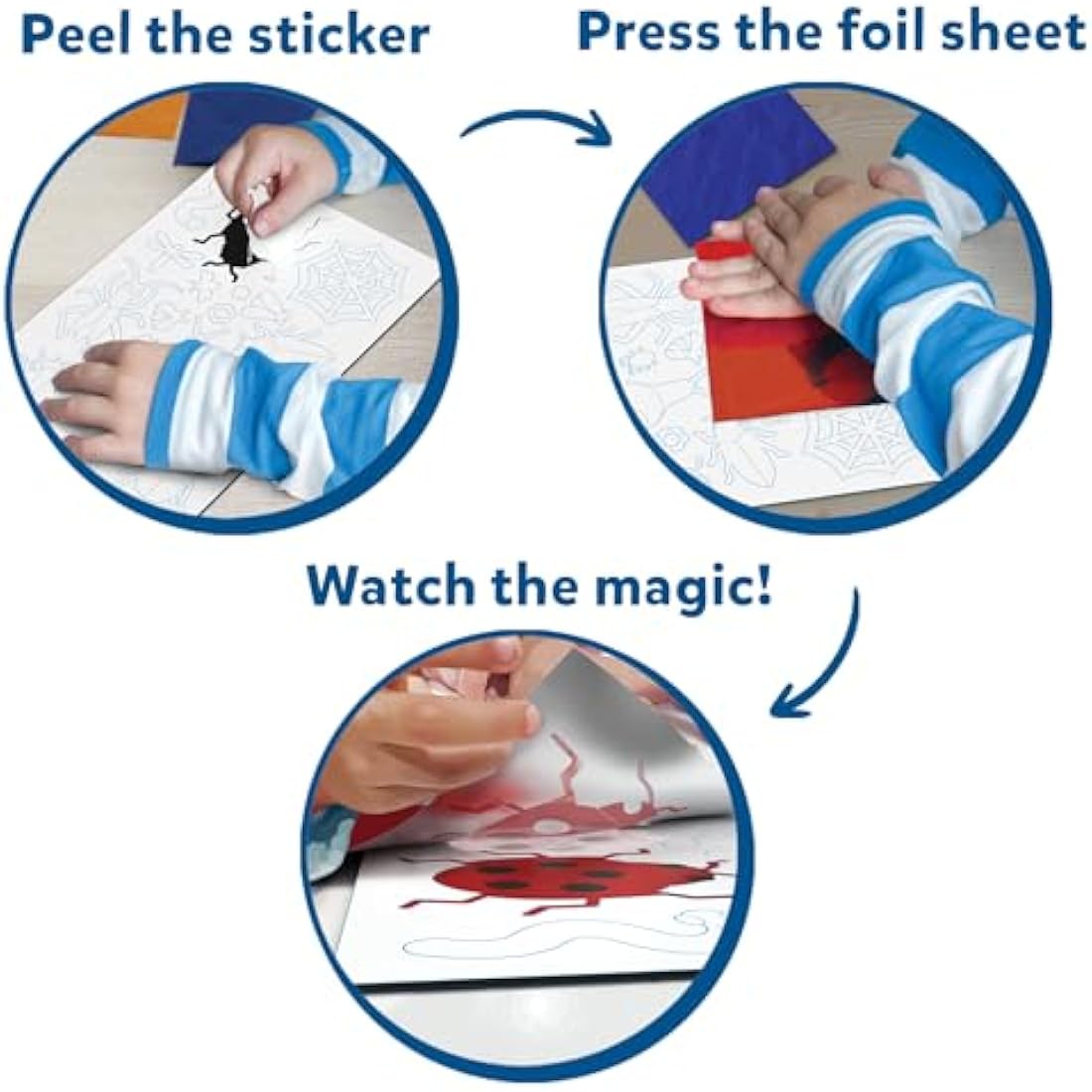 Skillmatics Foil Fun Bugs & Butterflies - Mess-Free Art Kit for Kids