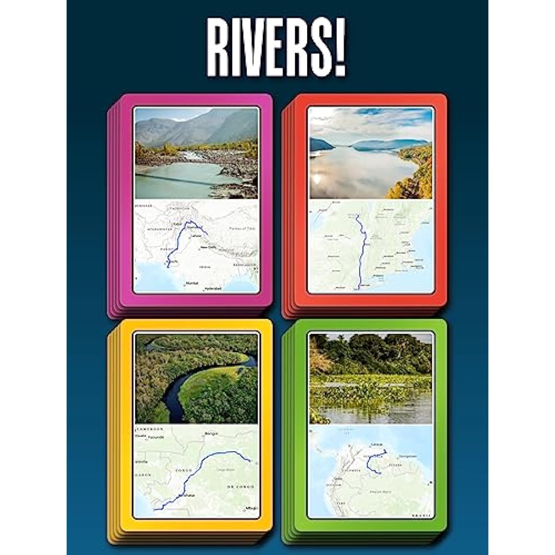 Rivers Smart Cards | 7-in-1 Educational Travel Card Game