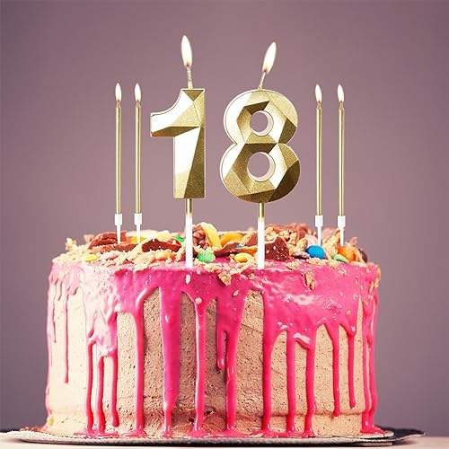 Jolof Store Gold 60th Birthday Candles – Number 60 and Stick Set