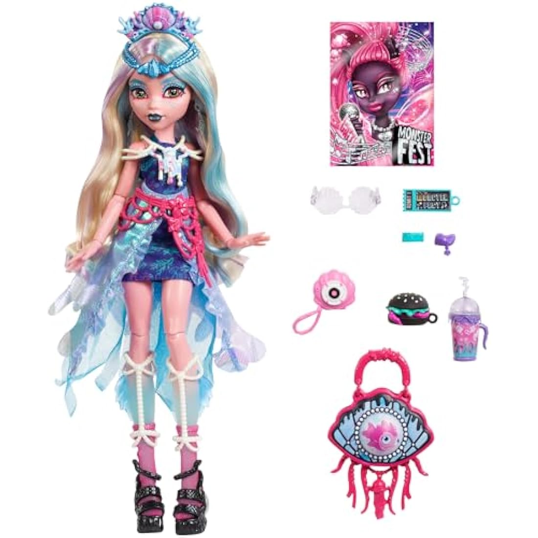 Monster High Monster Fest Lagoona Blue Doll with Festival Accessories