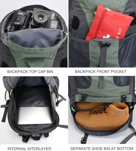 Jolof Store 50L Hiking Backpack – Water Resistant Lightweight Daypack