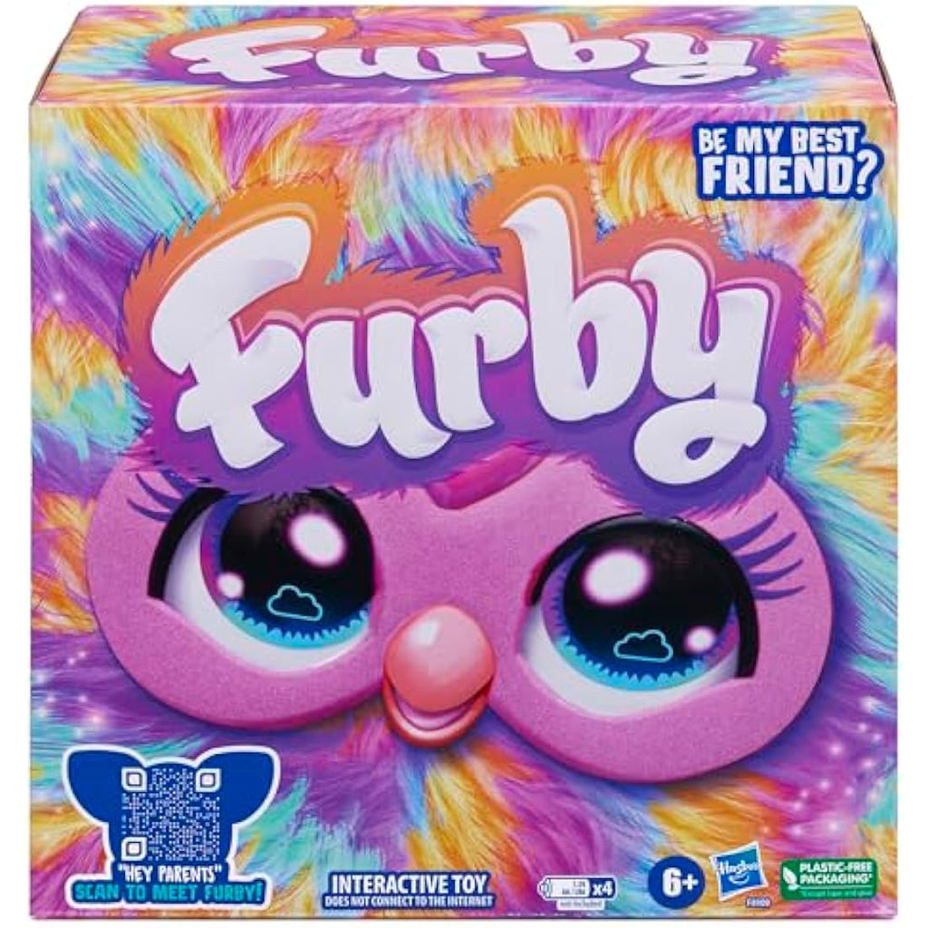 Furby Tie Dye Interactive Plush Toy – Electronic Talking Musical Pet