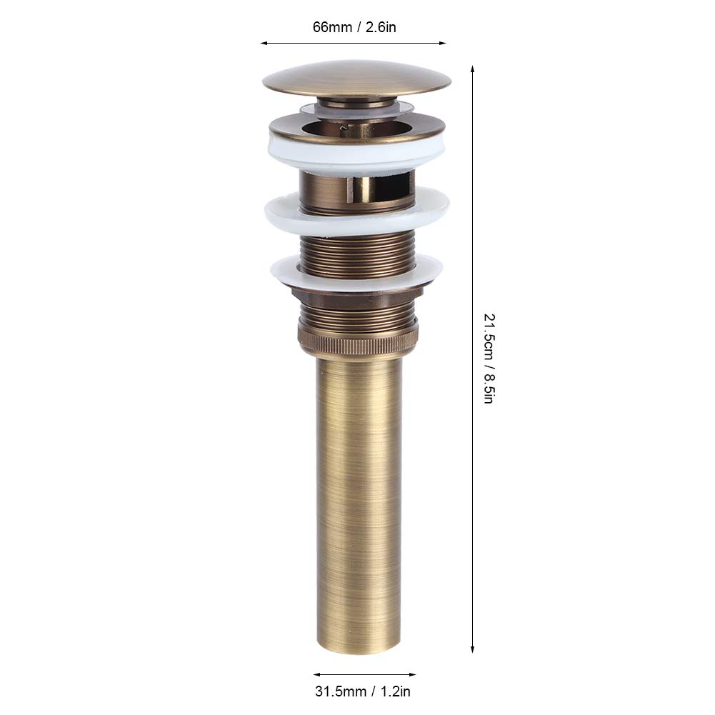 Basin Drain Stopper 40 to 45mm Mounting Hole Popup Drain for Sink Drains - image 3