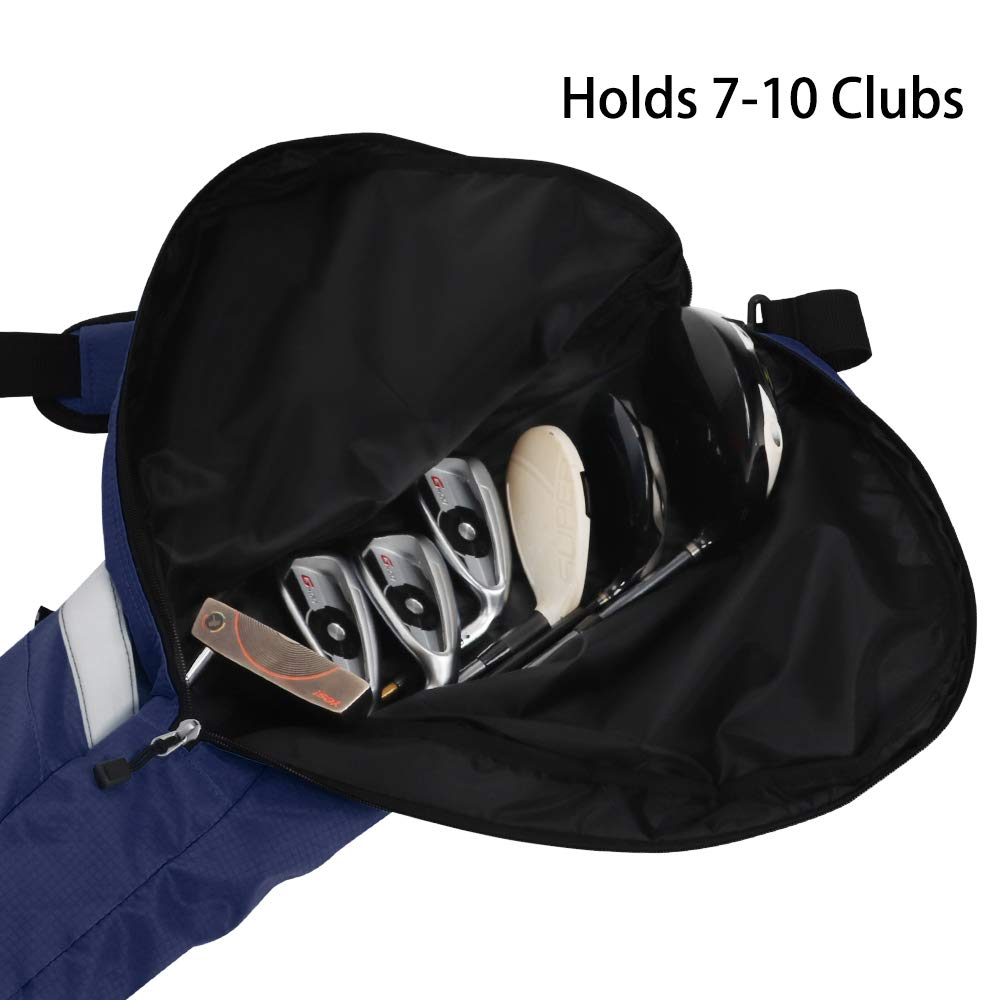 Big Teeth Waterproof Golf Sunday Bag | Lightweight Travel Carry Case - Blue