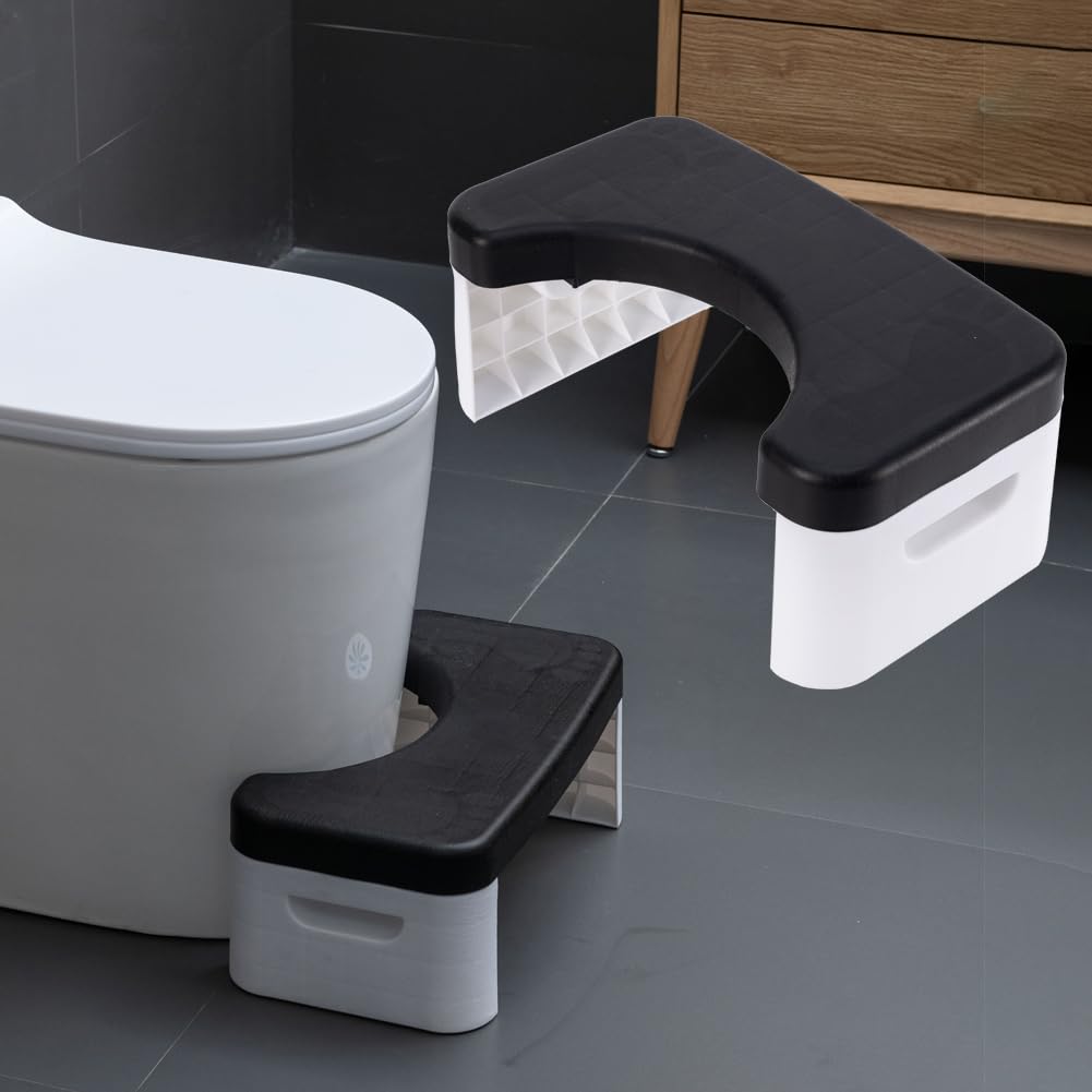 Jolof Store 7 Inch Toilet Stool – Detachable Squatting Potty Step (Black)