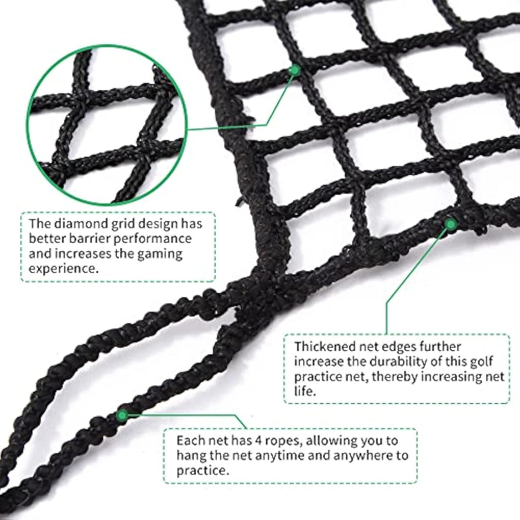 EMEKIAN Heavy Duty Golf Practice Net | 10x10ft Polyester Hitting Net