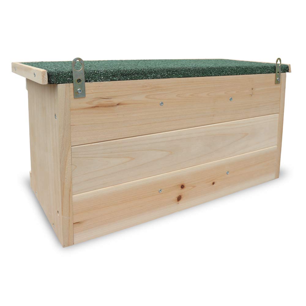 HABAU 3-Chamber Sparrow House – Solid Wood Bird Nesting Box
