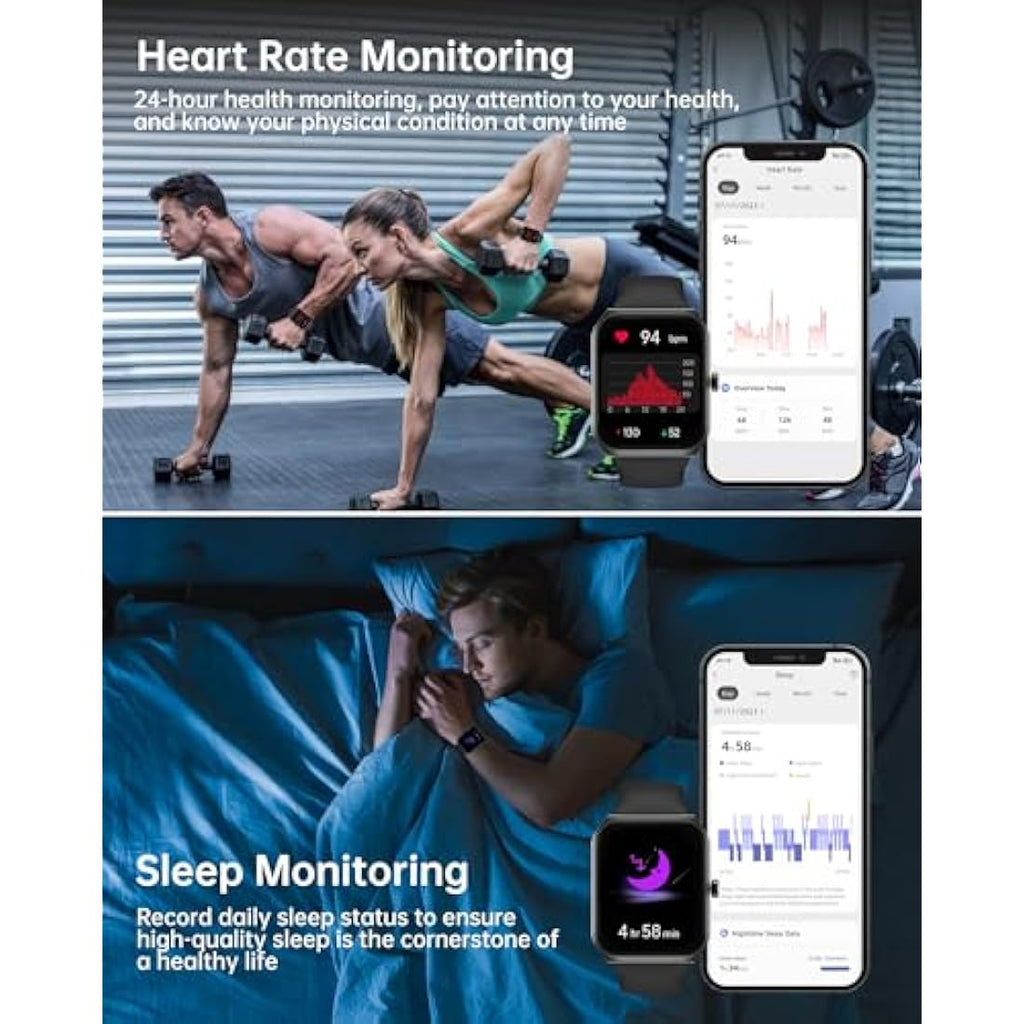 TUYOMA Smart Watch - 1.91" Fitness Tracker with Bluetooth Calling & IP68