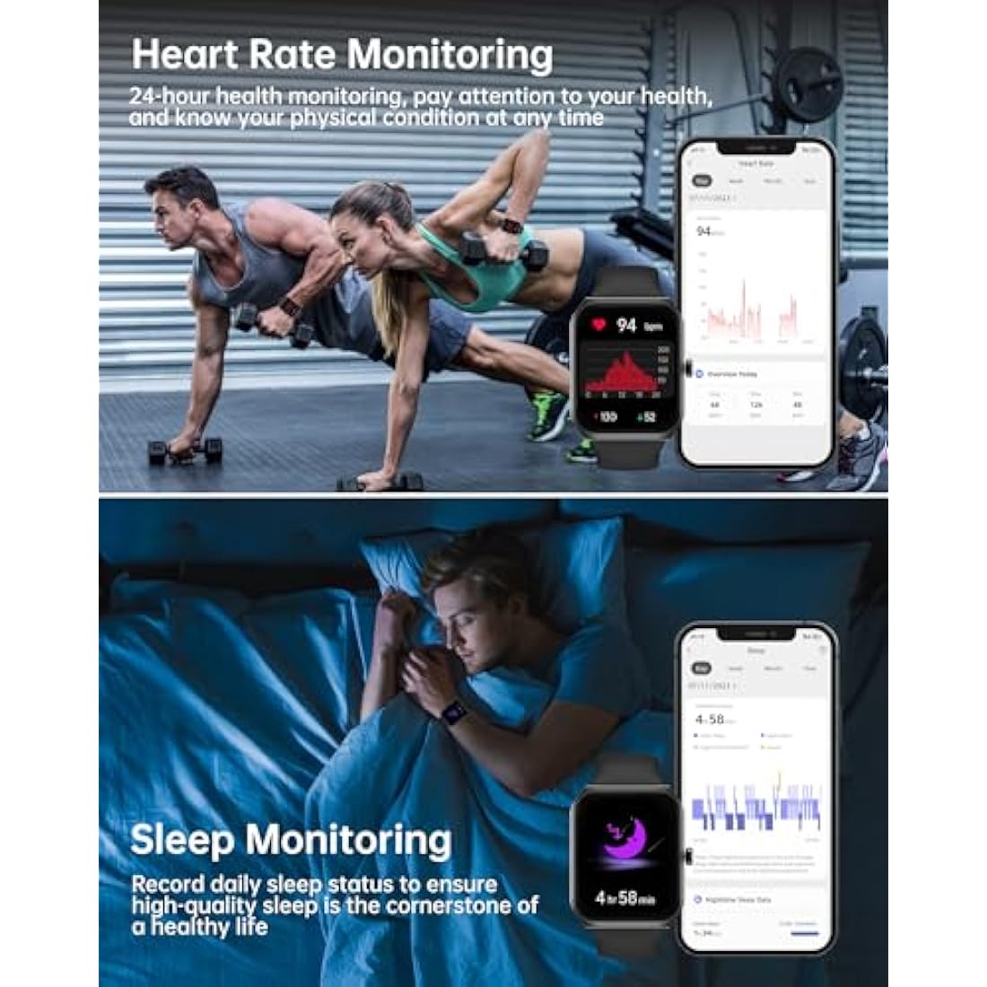 TUYOMA Smart Watch - 1.91" Fitness Tracker with Bluetooth Calling & IP68
