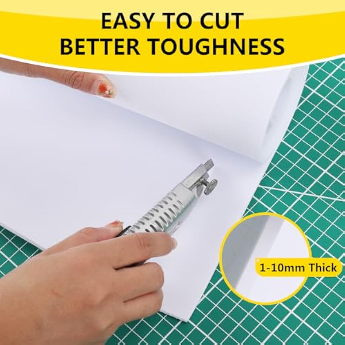 Do²ping White EVA Foam Sheets – 6mm High Density Craft Foam, 2-Pack