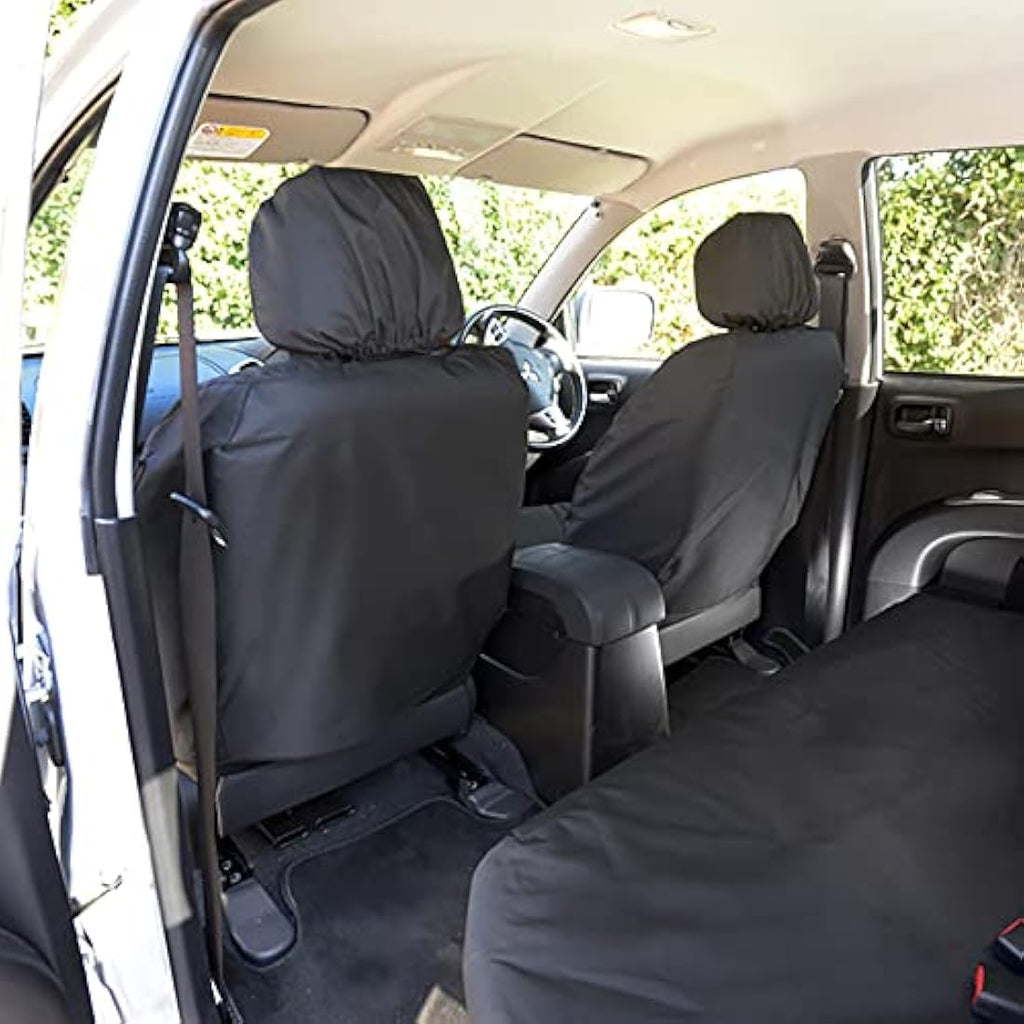 Mitsubishi L200 Trojan (2006-2015) Waterproof Tailored Seat Covers - Black