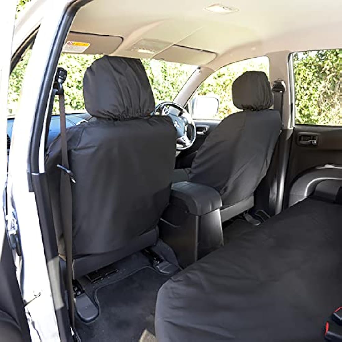 Mitsubishi L200 Trojan (2006-2015) Waterproof Tailored Seat Covers - Black