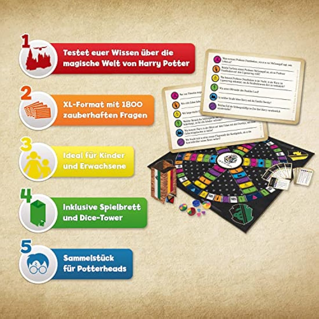 Trivial Pursuit Harry Potter XL – Quizspiel für Fans – Deutsch – Alter 12+