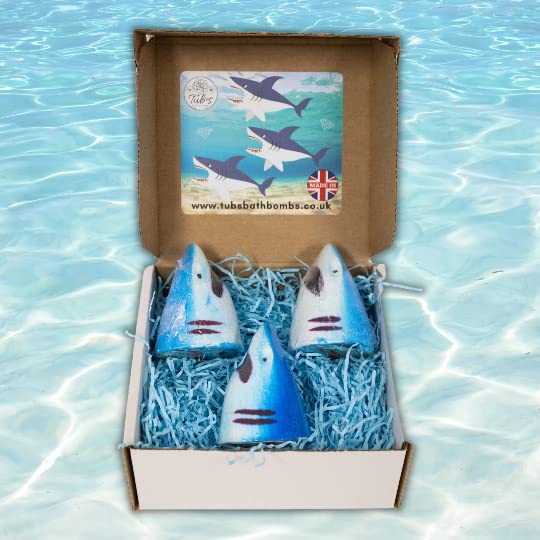 Shark Attack Bath Bomb Gift Set (3 Pieces) – Handmade & Vegan