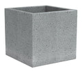 Scheurich C-Cube Planter – Stony Grey Plastic Flowerpot – 38x38x33 cm