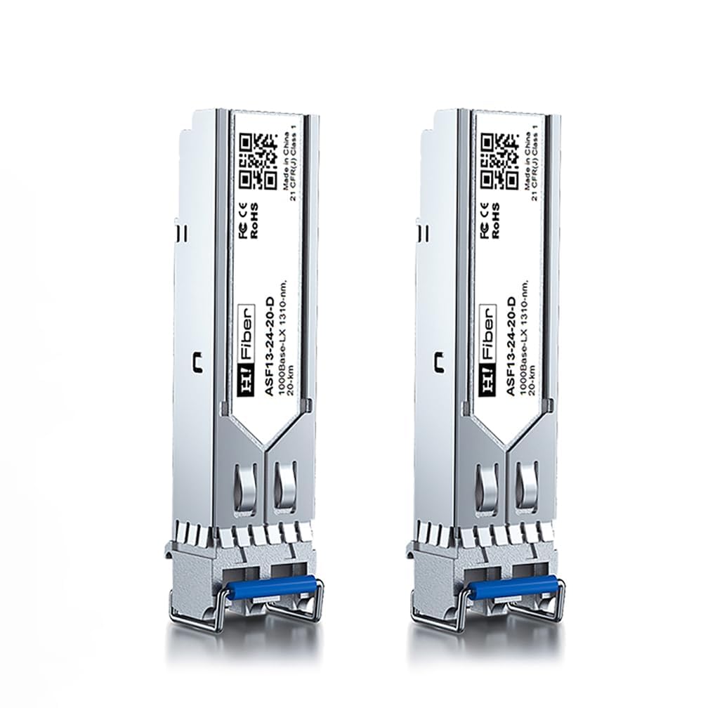 Jolof Store 1.25G Single Mode SFP LC Module – 1000Base-LX/LH 20km 2-Pack