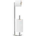 Brushed Nickel Toilet Paper Holder Stand - Stainless Steel