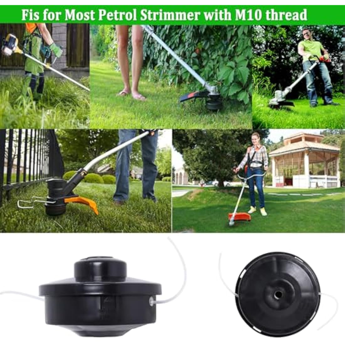 Jolof Store Universal Strimmer Head – 4 Pack Dual Line Bump Feed Spool