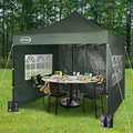 MAXIMUS 3m x 3m Heavy Duty Commercial Pop Up Gazebo with 4 Sides - Green