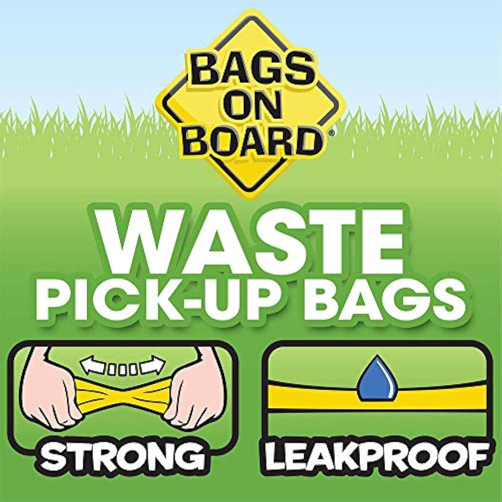 Bags On Board Leak-Proof Dog Waste Bags – 140 Patterned Poo Bags