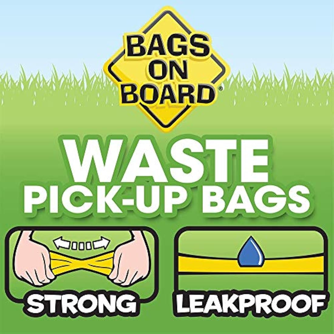 Bags On Board Leak-Proof Dog Waste Bags – 140 Patterned Poo Bags