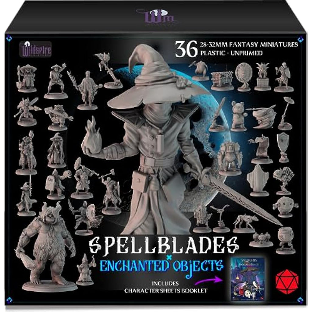 Wildspire Spellblades & Animated Objects: 36 Unpainted DND Miniatures