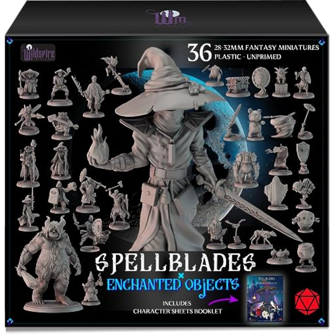 Wildspire Spellblades & Animated Objects: 36 Unpainted DND Miniatures