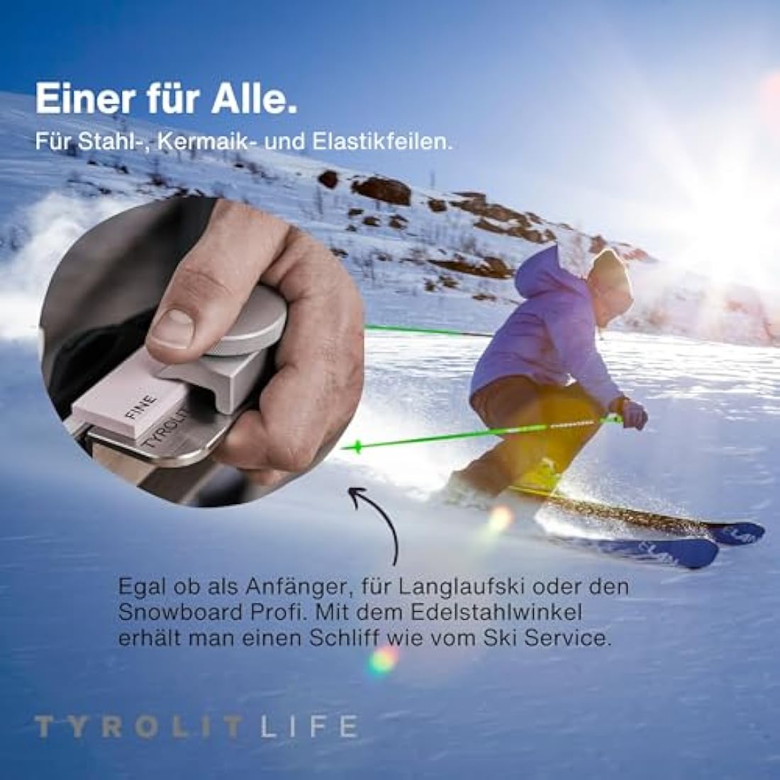 Tyrolit 88° Stainless Steel Ski and Snowboard Edge Sharpening Angle